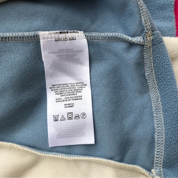 Columbia Fleece Pullover Colorblock Blue Pink 1/2 Zip Light Weight Size L - Picture 6 of 7